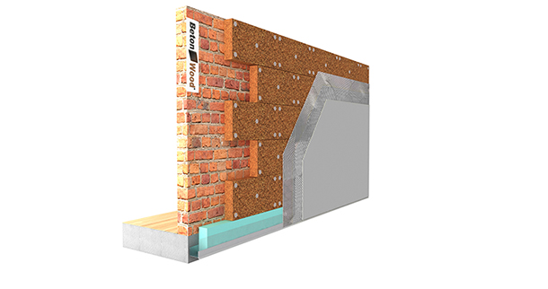 Cappotto termico per condominio per esterno in Sughero biondo